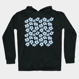 Aesthetic Light Blue Flowers Retro Daisy Hoodie